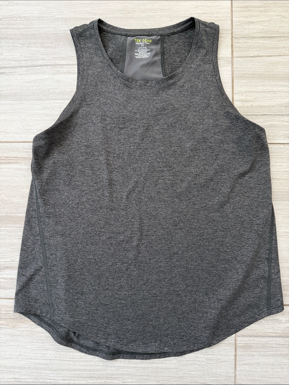 tek gear Dark Gray Performance Tank Top sweat wicking stretchy‎ workout gym